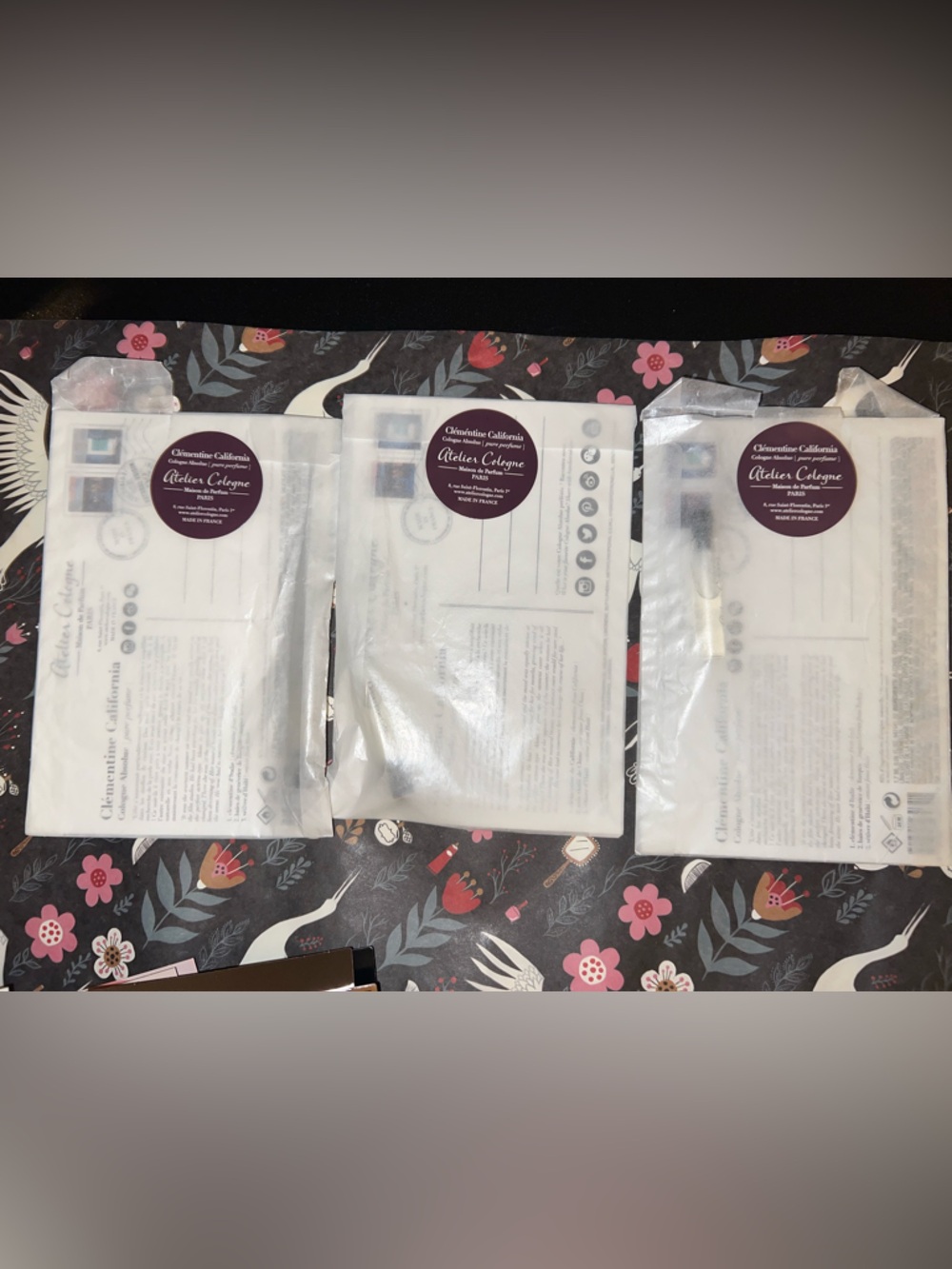 3 Sample packets Atelier Cologne Paris Clémentine California perfume. - Picture 2 of 5